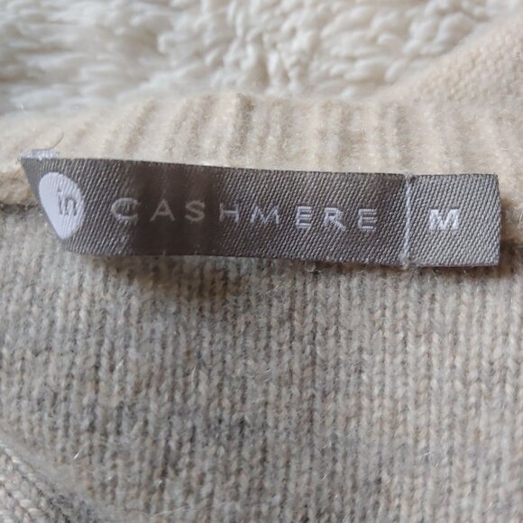 Incashmere Stripe Grey/Cream Stripe Open Front Cardigan M - Picture 13 of 13